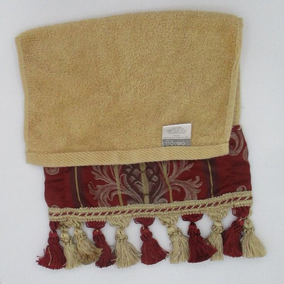 Croscill Bath Towels Set of 2 Elegant Tassels Decorative Trim 28X15 & 20x10" - Picture 5 of 5
